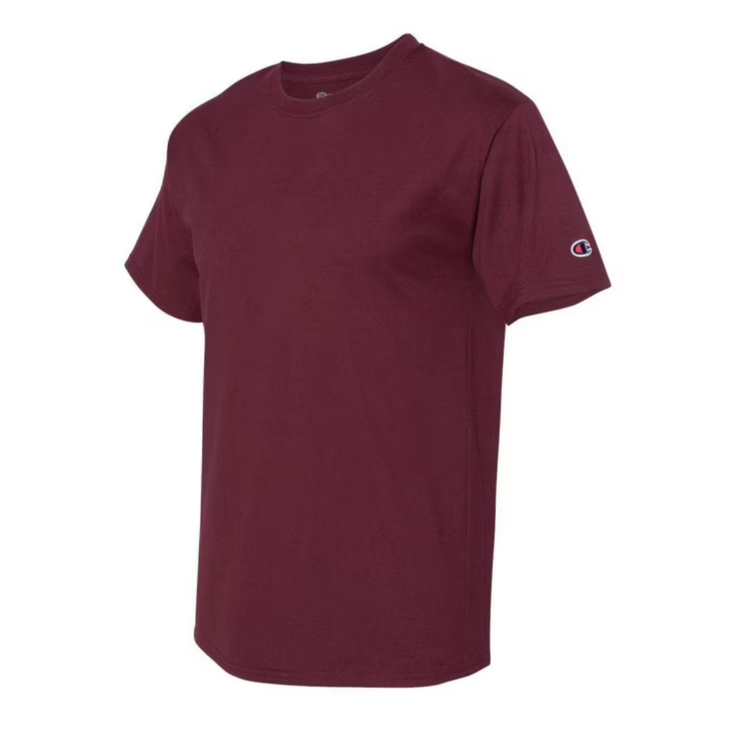 Champion T425 men's round neck short-sleeved burgundy T-shirt (M size) gallery