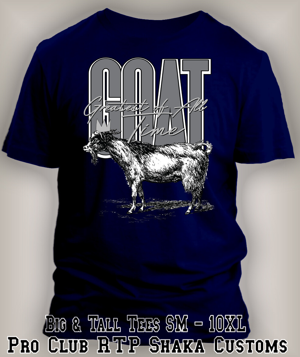 The Goat Tee Shirt Compatible with Nike Air Force 1 Low Midnight Big Tall