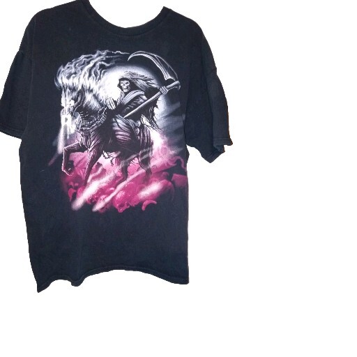 Gildan Heavy Cotton Grim Reaper Skeleton Size XL Tshirt