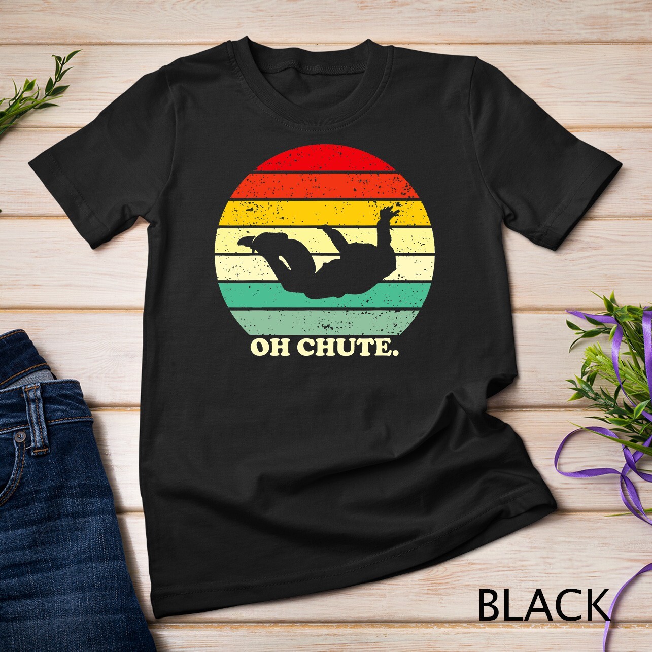 Oh Chute – Skydiving Skydive Sky Diving Skydiver T-Shirt Unisex T-shirt