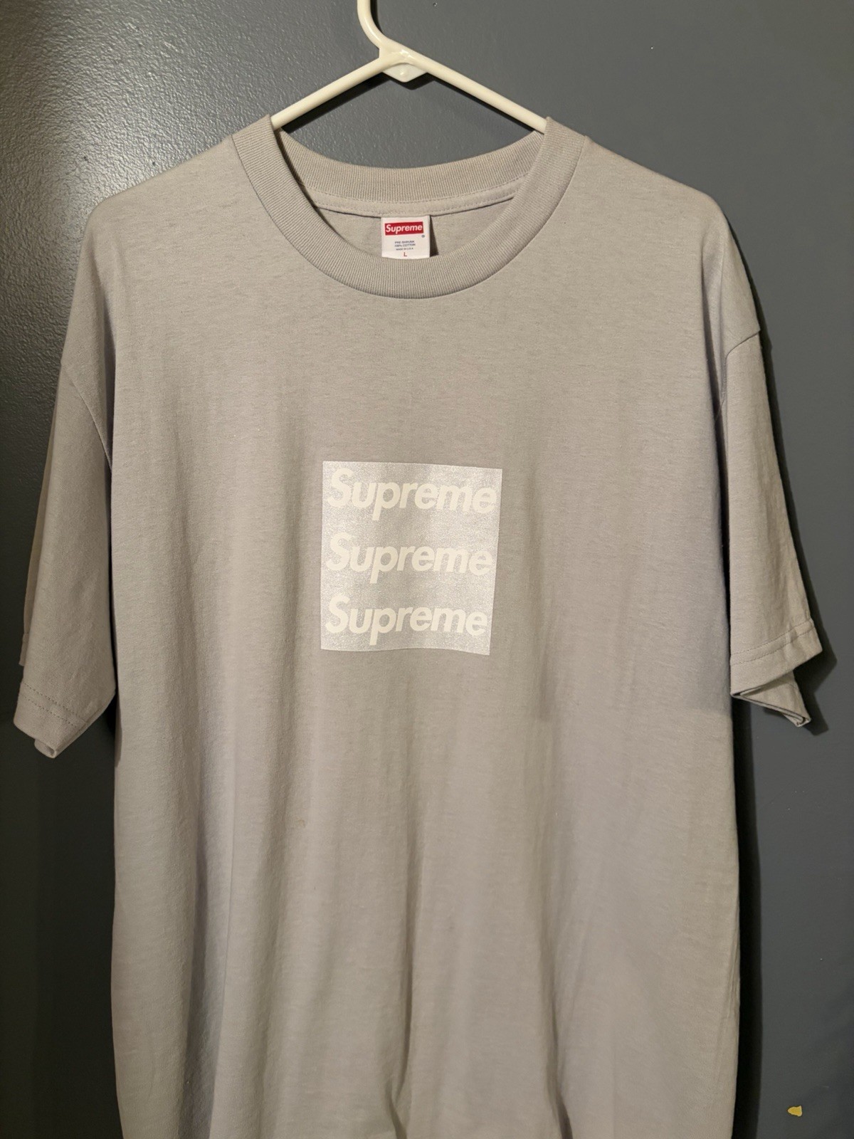 ASSPIZZA x SUPREME - Triple Box Logo - Rare Silver Colorway - LARGE - 2021 - NEW gallery