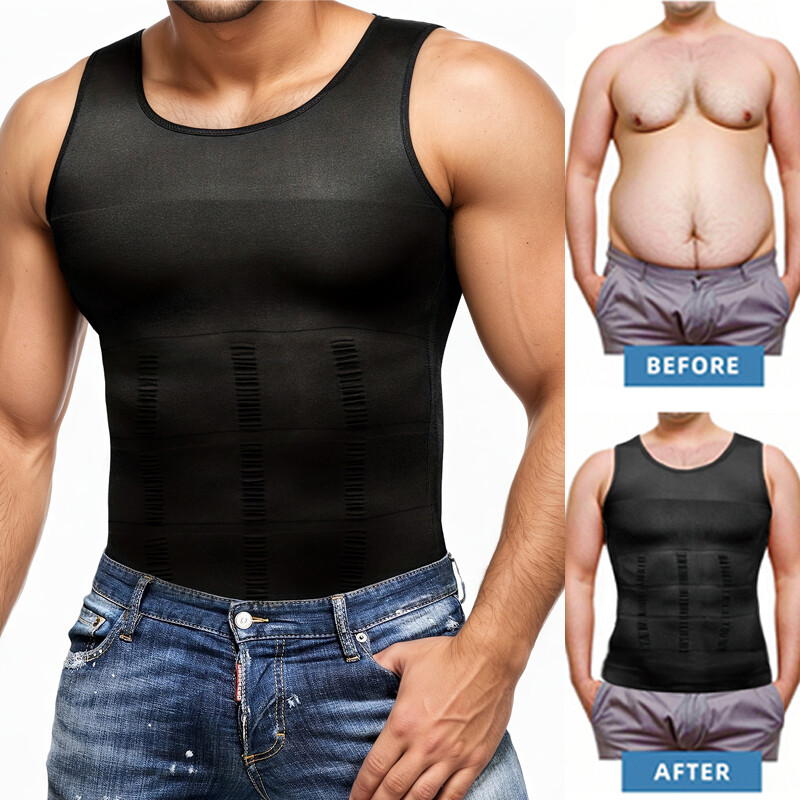 Mens Body Shaper Slimming Tummy Vest Compression Tank Top Faja camisa de hombre gallery