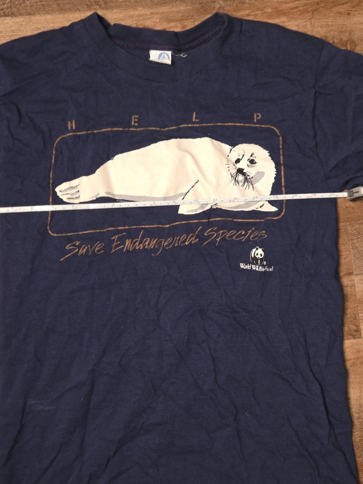 Vintage World Wildlife Fund Seal T Shirt Endangered Species Size M USA Artex gallery
