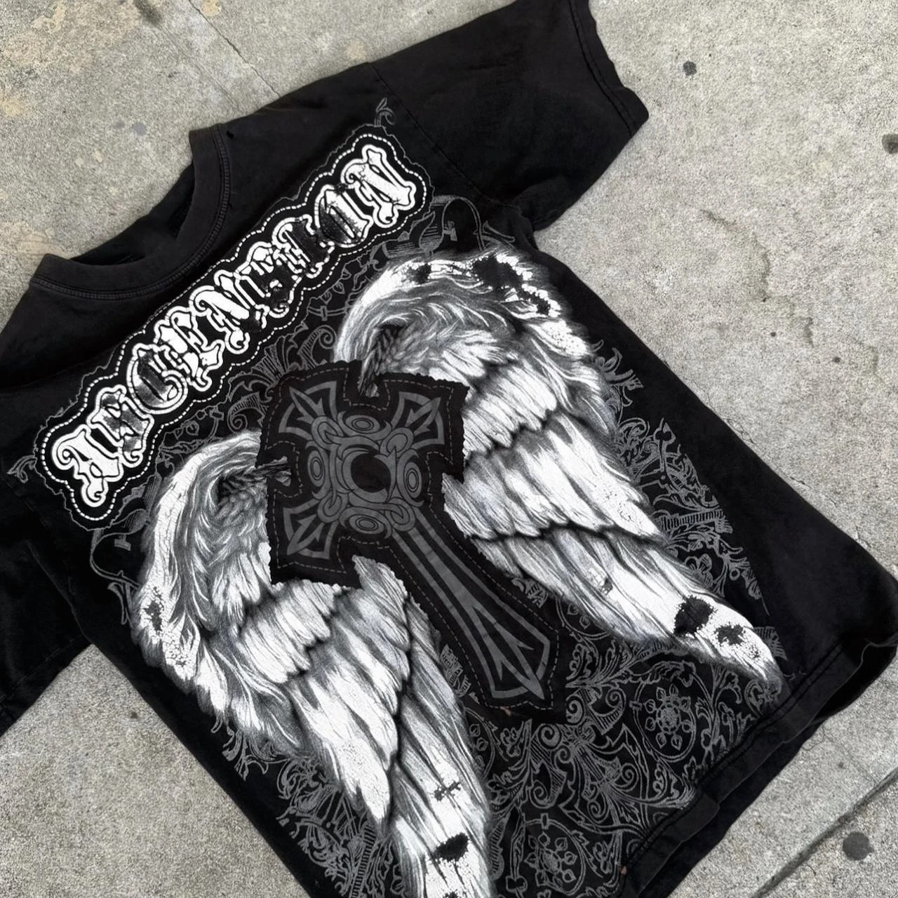 Y2K Gothic T Shirt Oversized Cotton Round Neck High Street Mens Women gallery