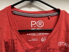 Projek Raw Mens Large Red Graphic Print Short Sleeve Casual V Neck T Shirt Large