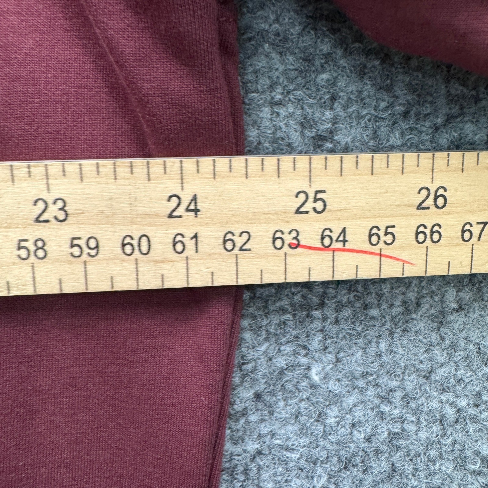 Uniqlo U Mock Neck Long Sleeve Shirt Mens L Burgundy Heavyweight Casual Tee gallery