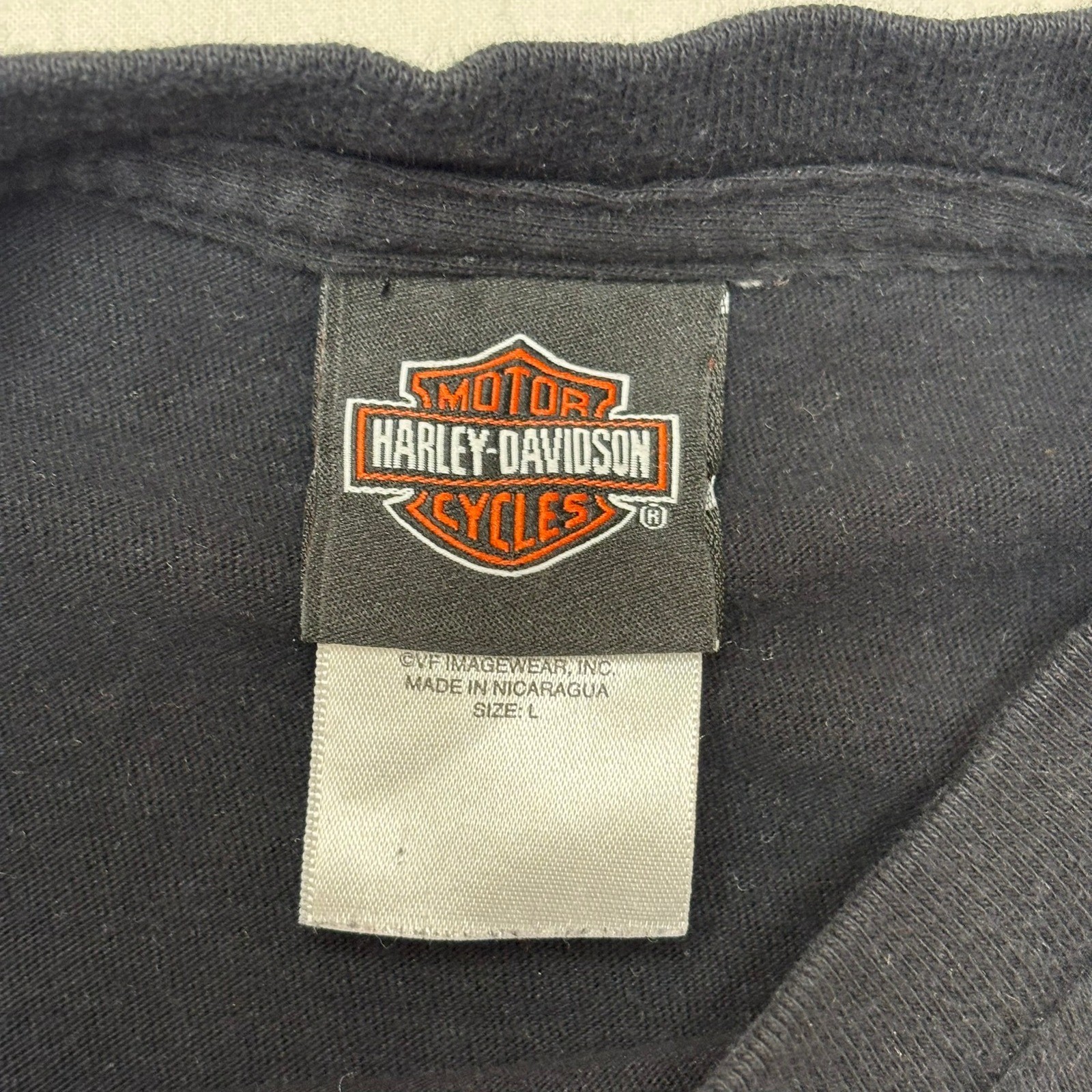 VTG 2009 Harley Davidson T-Shirt Mens L Black Grand Canyon Sedona AZ Pocket Tee gallery