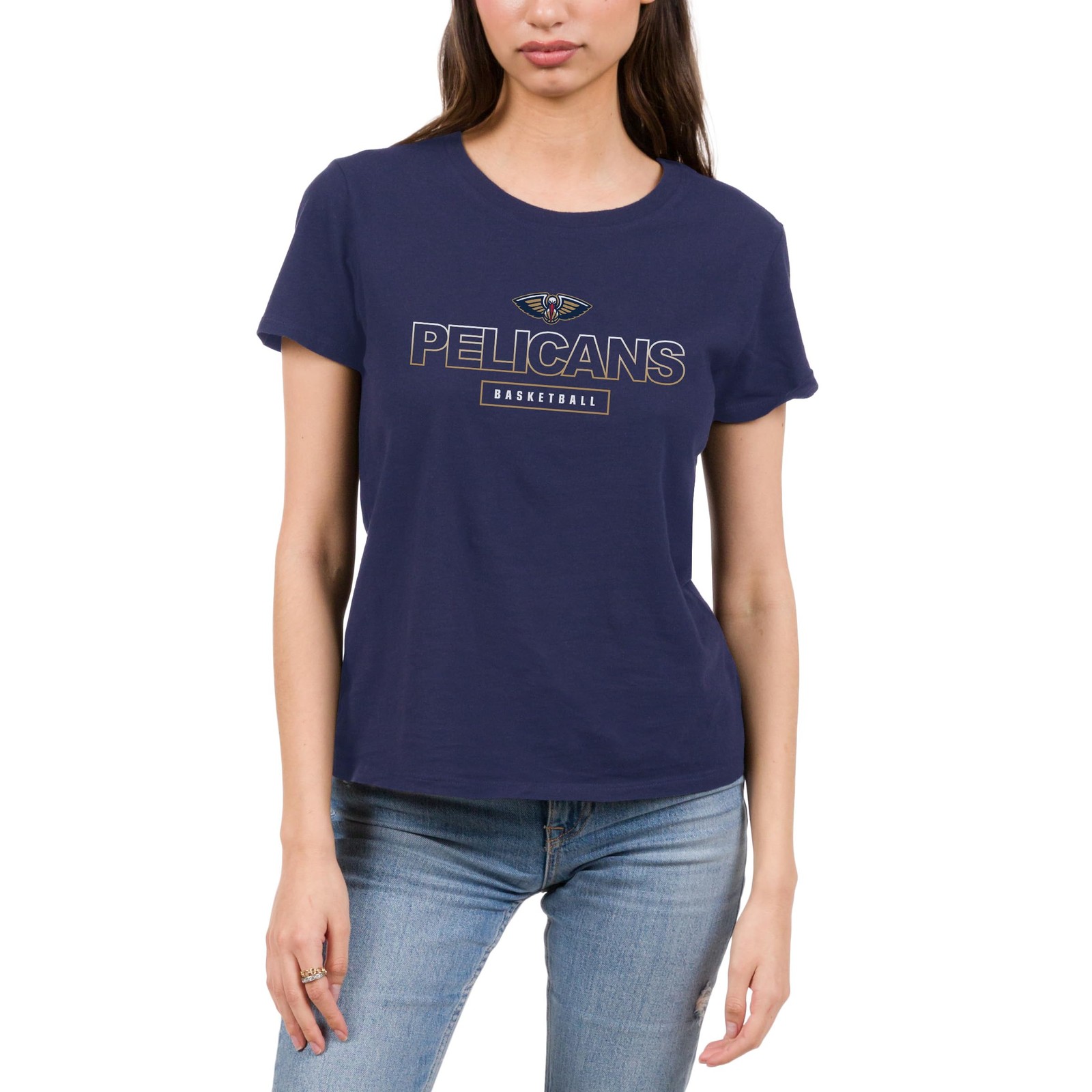 Junk Food Orleans Pelicans Nba Fade Away - Officially Licensed Womens Short gallery