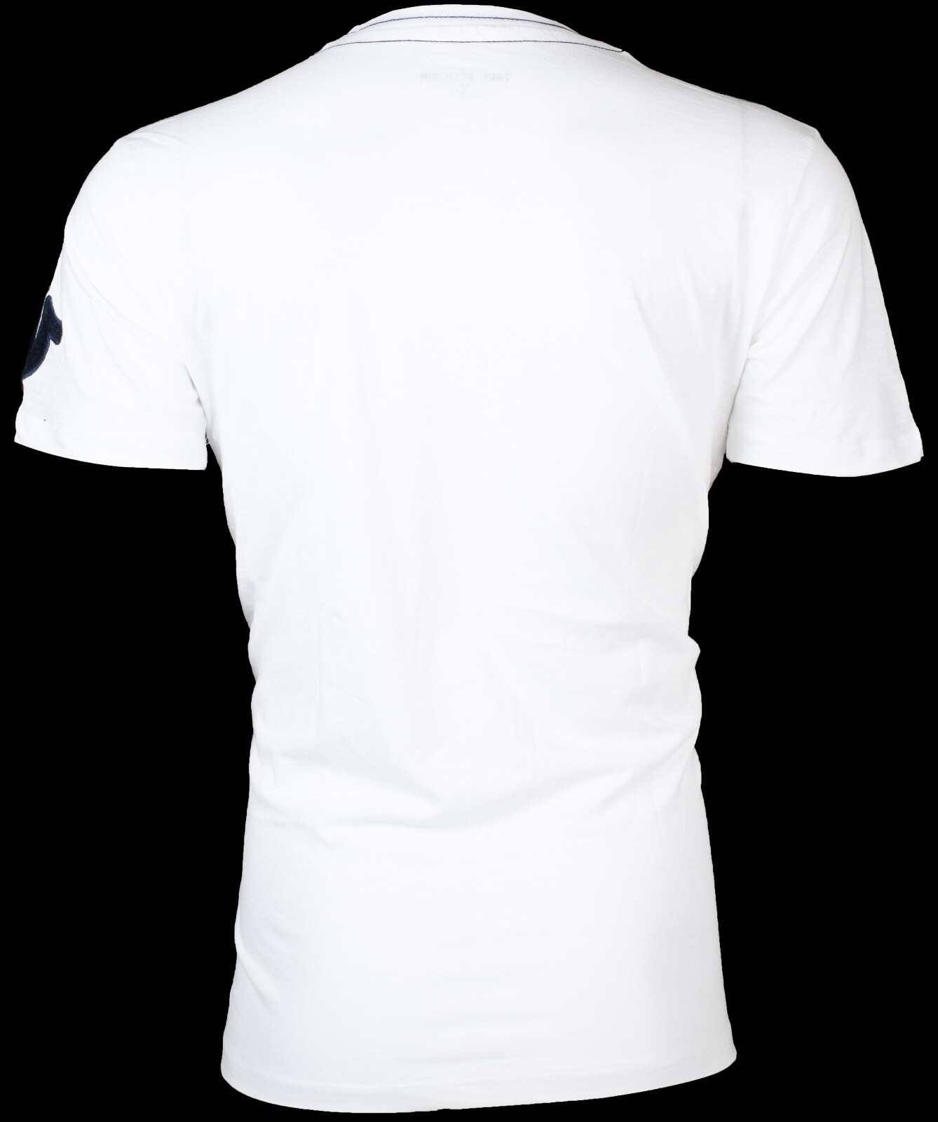 $79 TRUE RELIGION White UNIVERSITY OF TR Short Sleeve Applique Graphic T-shirt gallery