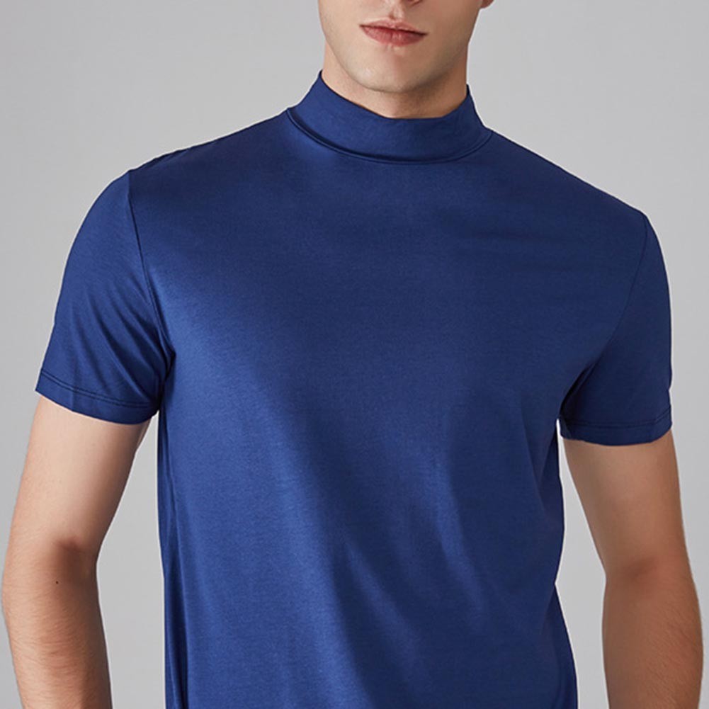 Breathable Top Mens Slim Fit Tee Short Sleeve Top 95%Polyester 5%Spandex gallery