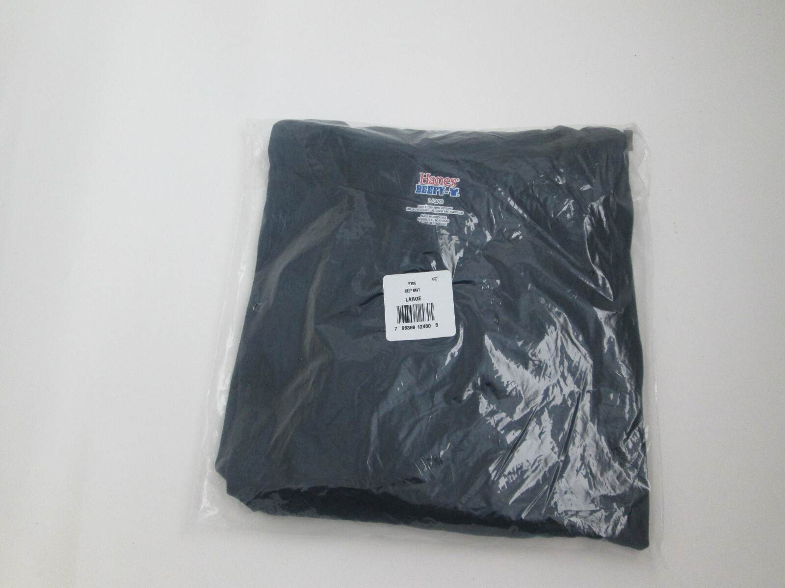 Hanes Adult Beefy-T Long-Sleeve T-Shirt 5186 - Deep Navy Size L,2XL gallery