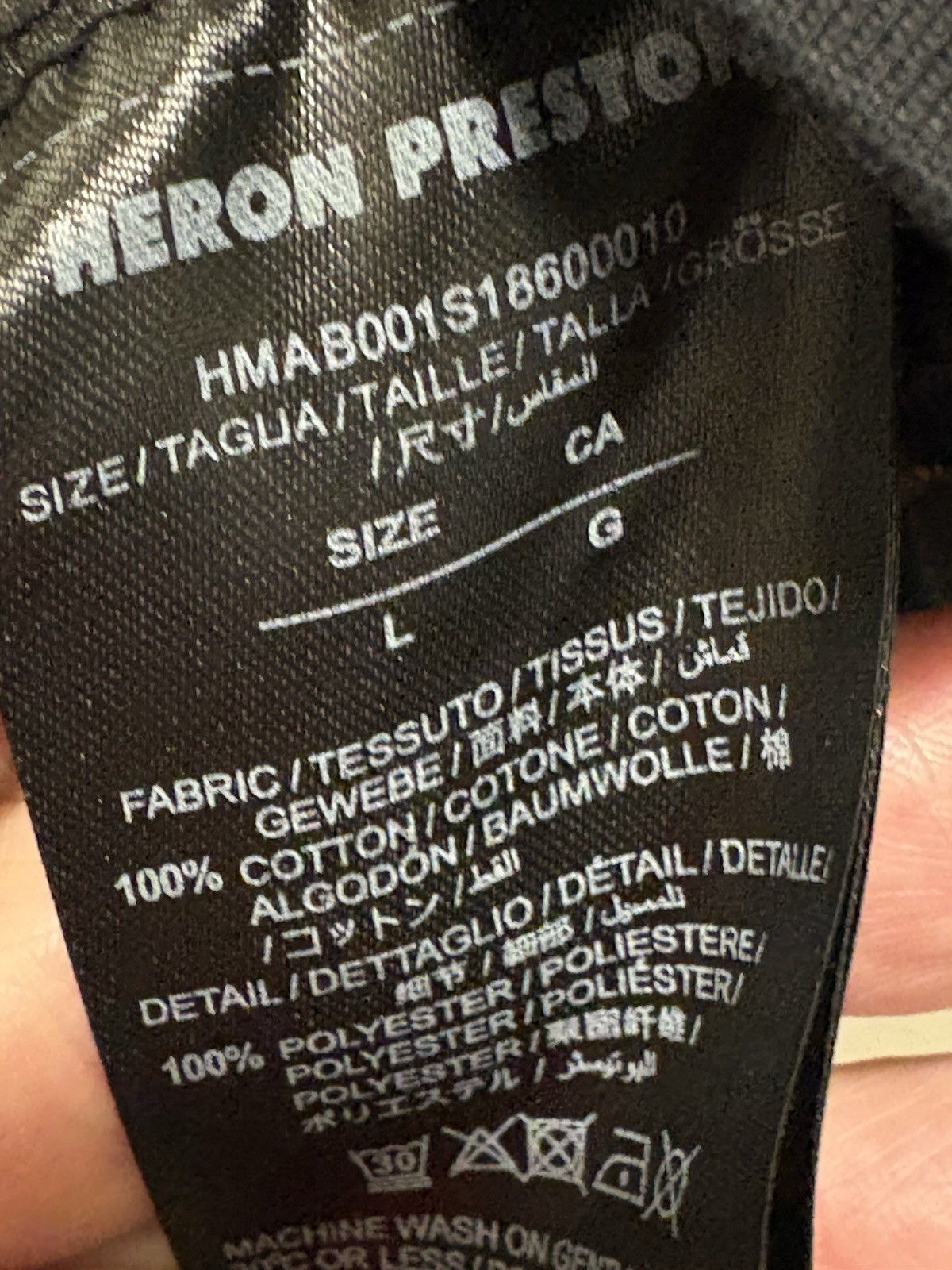 Heron Preston T-Shirt Mens Large Black NASA Base Layer Fall/Winter 1990 gallery