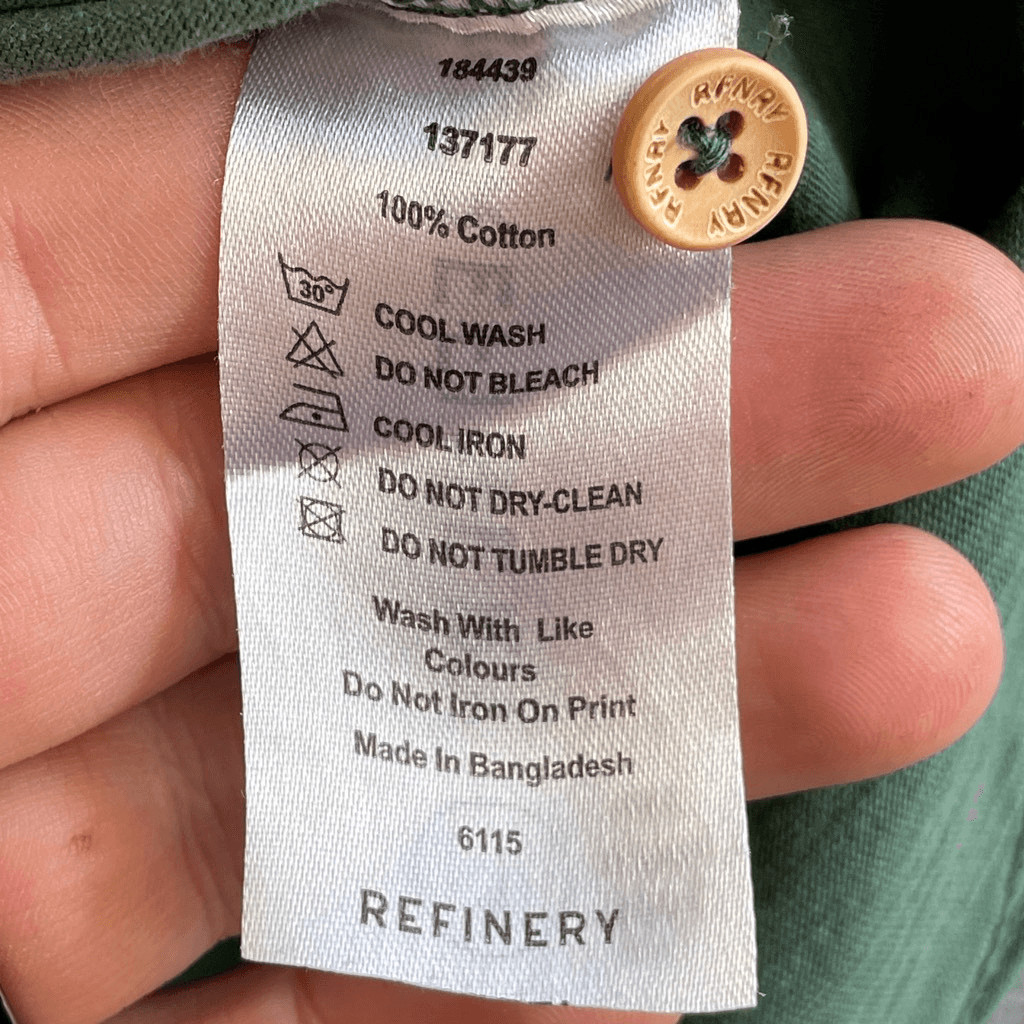 Refinery T-Shirt Mens Large Green Henley Raw Hem Tee Casual Outdoors Streetwear gallery