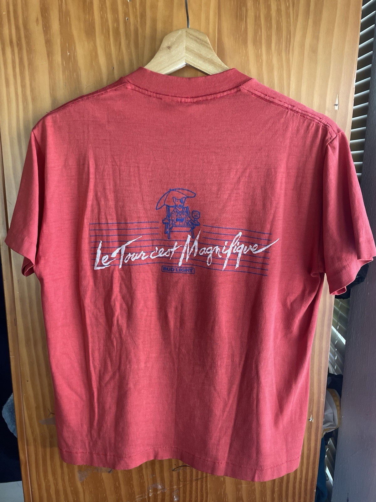 TeeJays HEF-T Tour de North County Bud Light Cycling Red Men's Graphic Crew M gallery