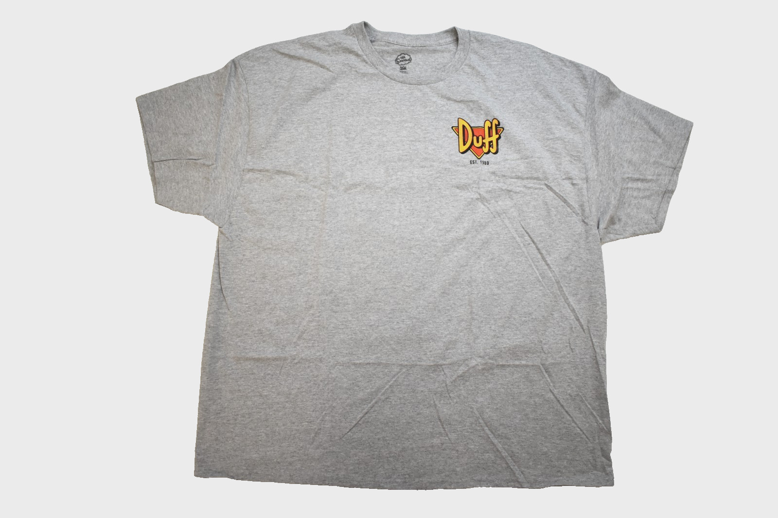 The Simpsons Mens Duff Beer Funny Cartoon Gray Shirt NWT 3XL gallery