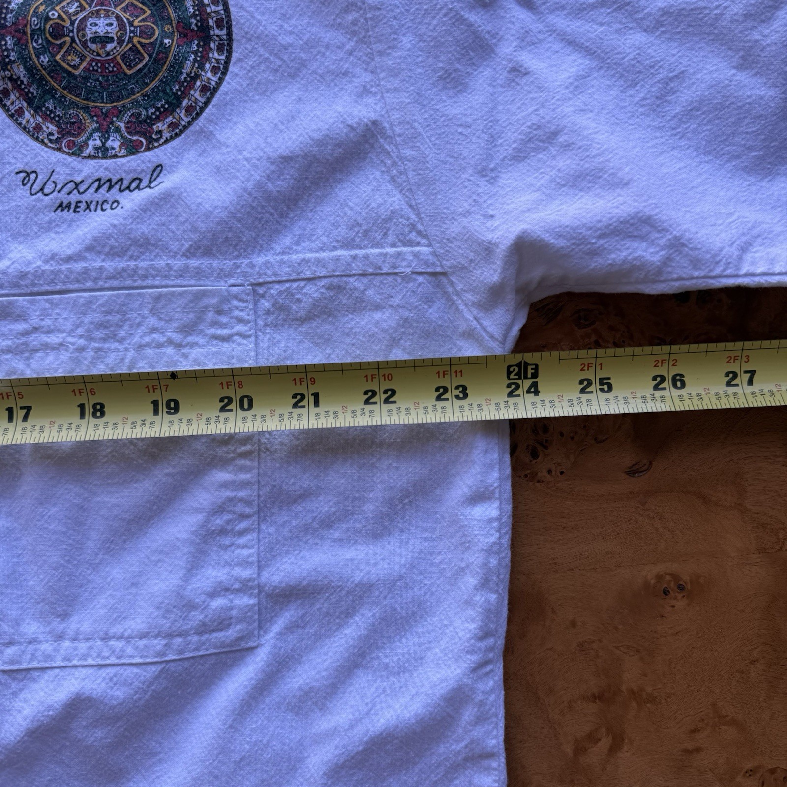 White Shirt Mens XL White Mexican Beach Casual Flour Sack Drawstring Tourist gallery