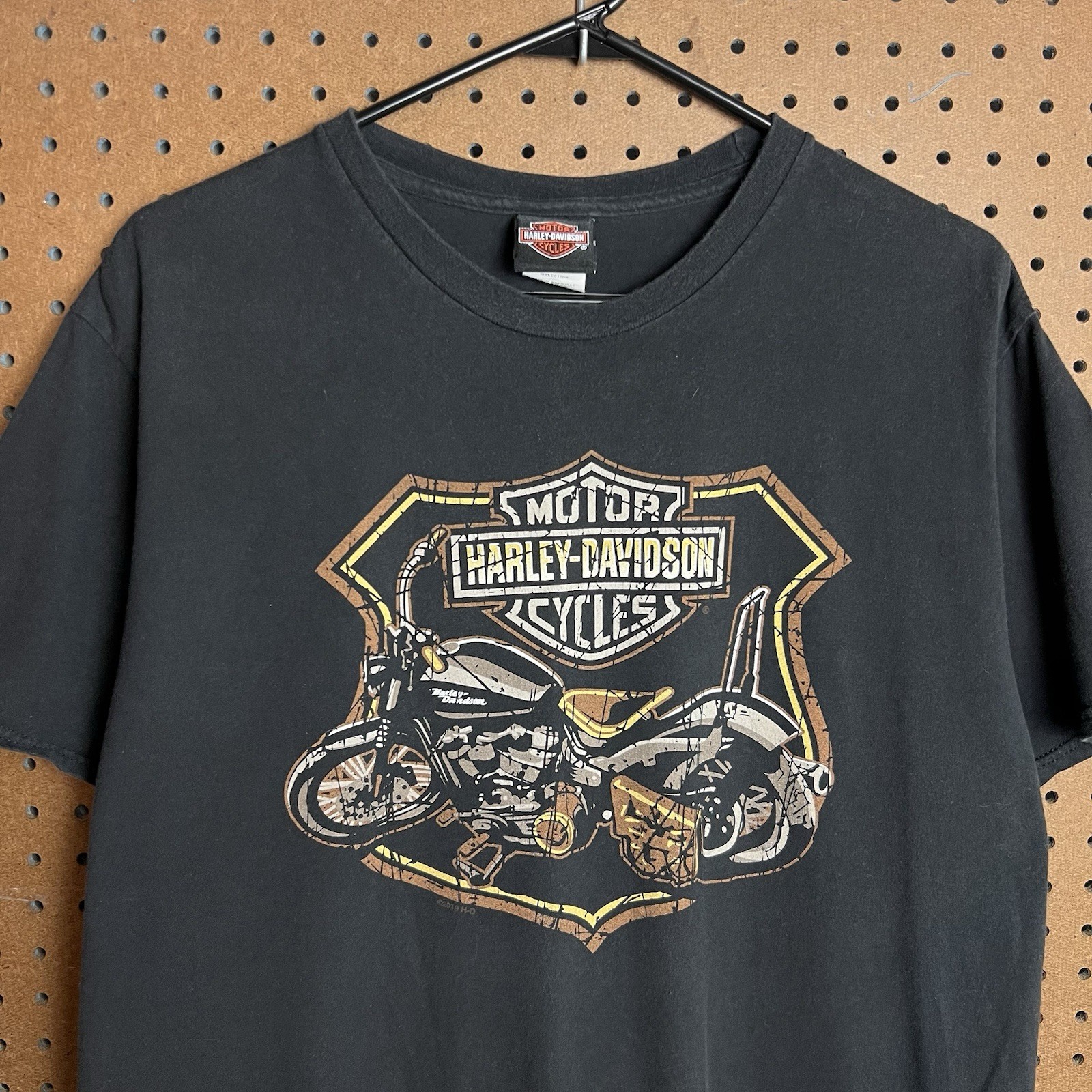 Harley Davidson Shirt Mens XL Black Motorcycle Biker Thailand Foreign Vintage gallery