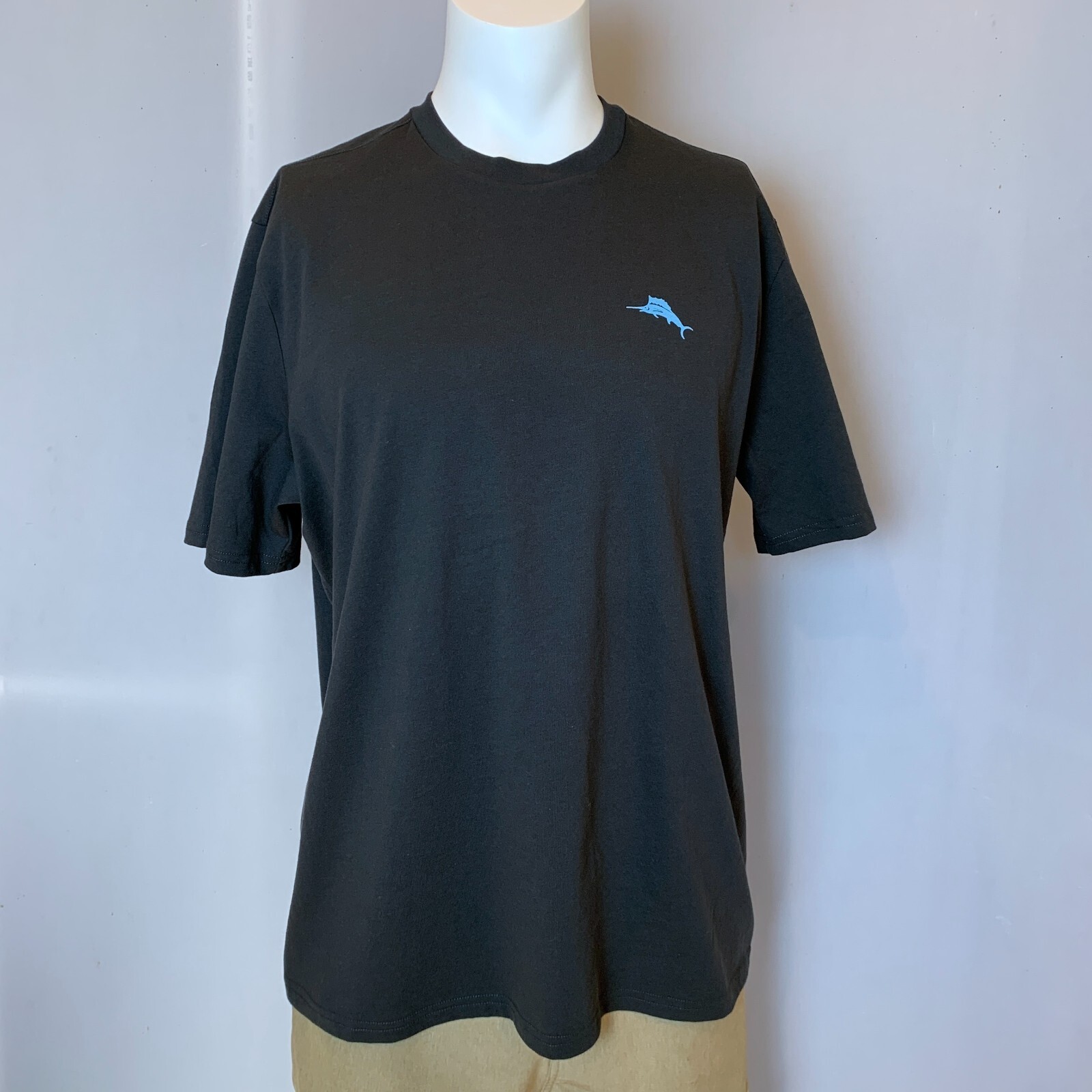 Tommy Bahama Shirt Mens Extra Large Black Short Sleeve Crew Neck Tiki Drinks gallery