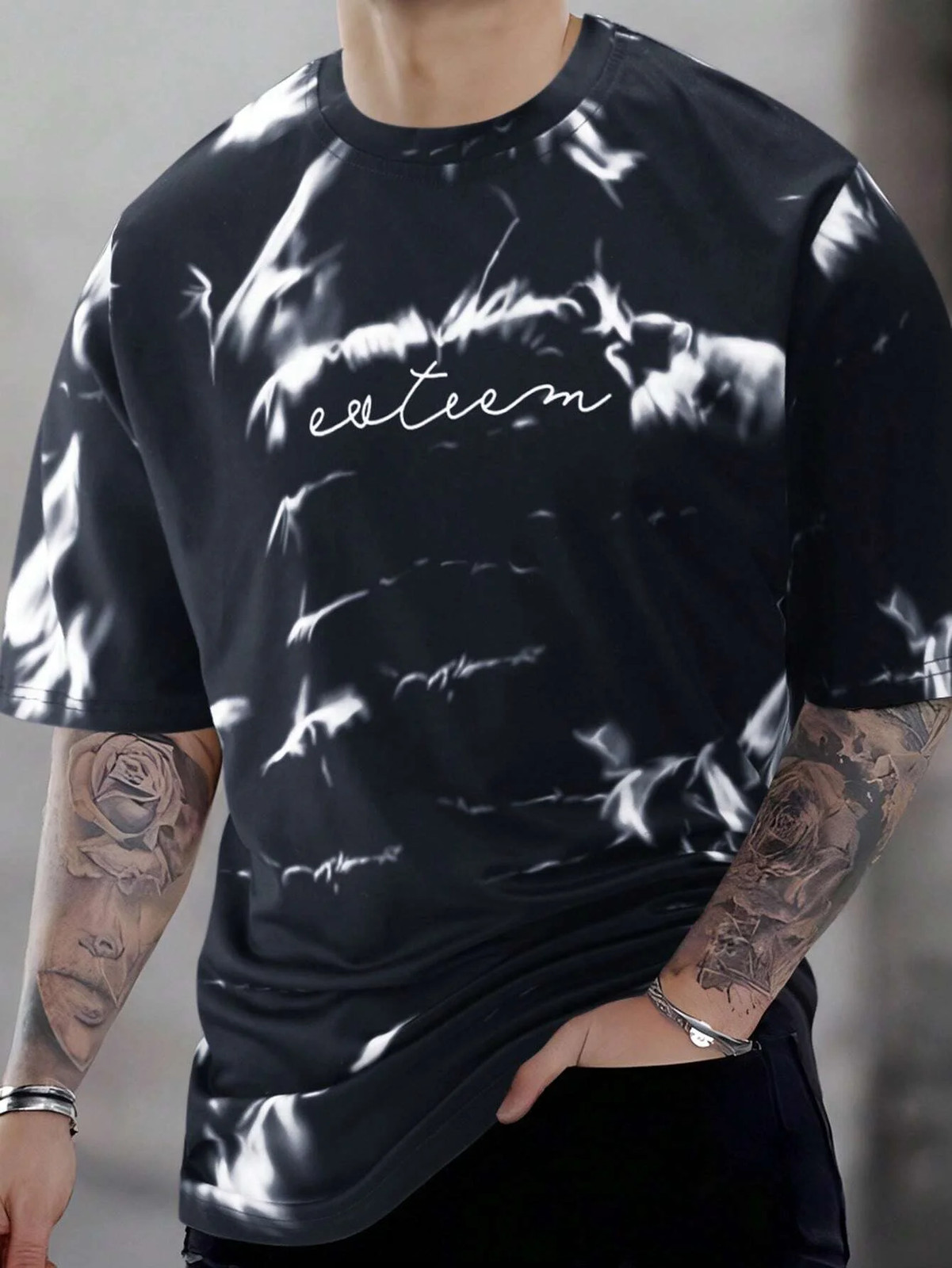 3d printing summer new men's casual simple short-sleeved T-shirt polyester fiber gallery
