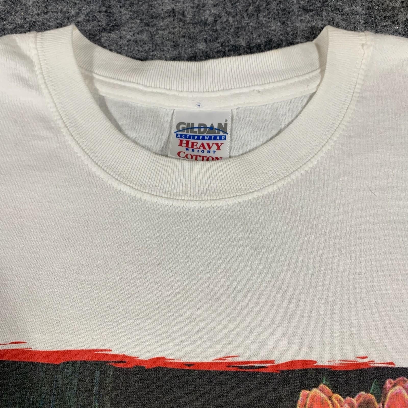 VTG Gildan T Shirt Mens Large L White Have A Heart Dogs Puppy Cute Y2K Retro gallery