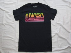 NASA Gradient Logo Short Sleeve Tee Shirt Navy Blue Adult Small NEW!
