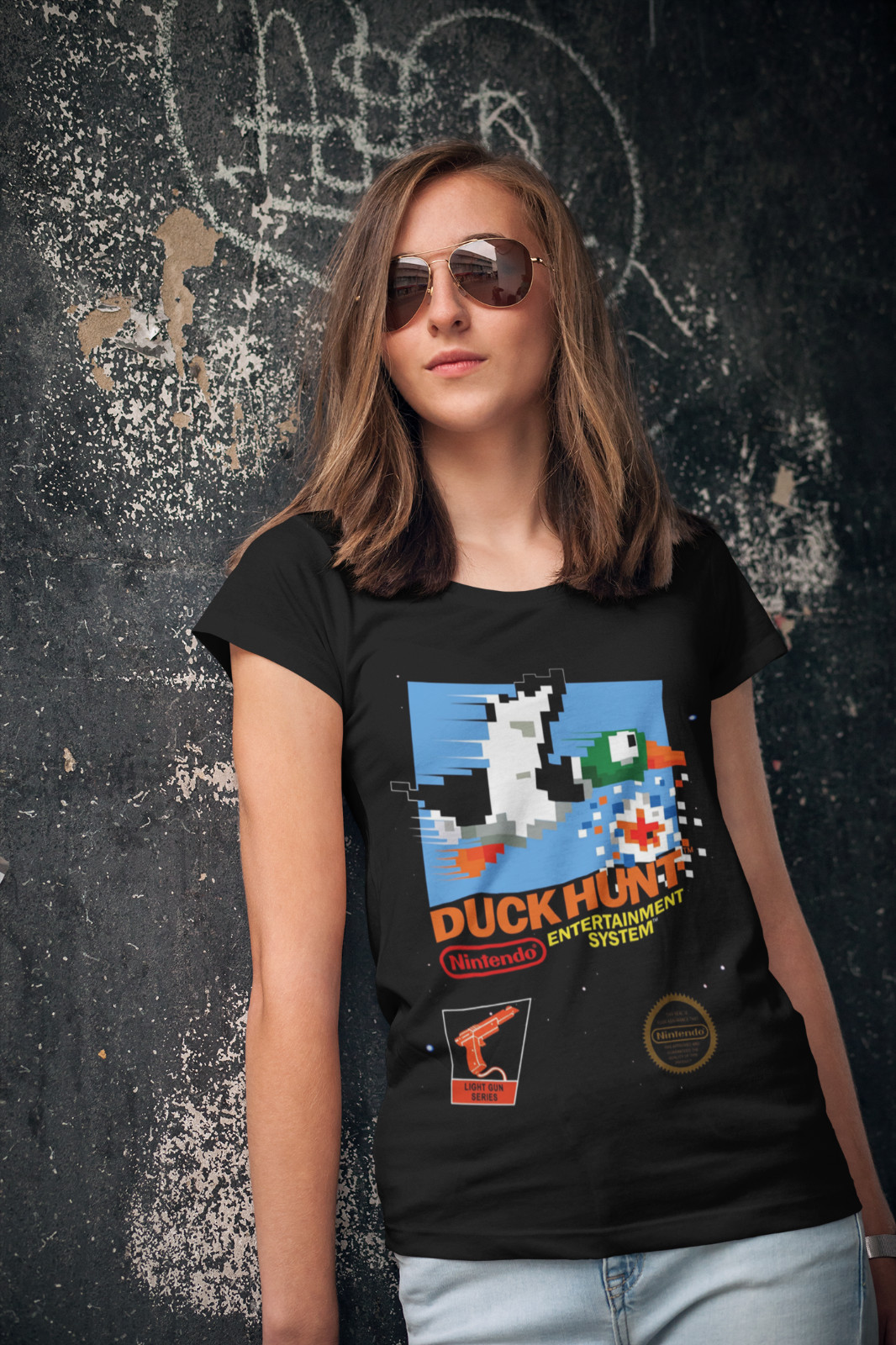 Duck Hunt NES Cover T-Shirt Unisex Cotton Adult Funny Video Game Dog Zapper New gallery