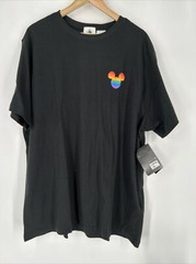 Walt Disney World Parks Pride Collection Black Rainbow T Shirt Adult XL NWT