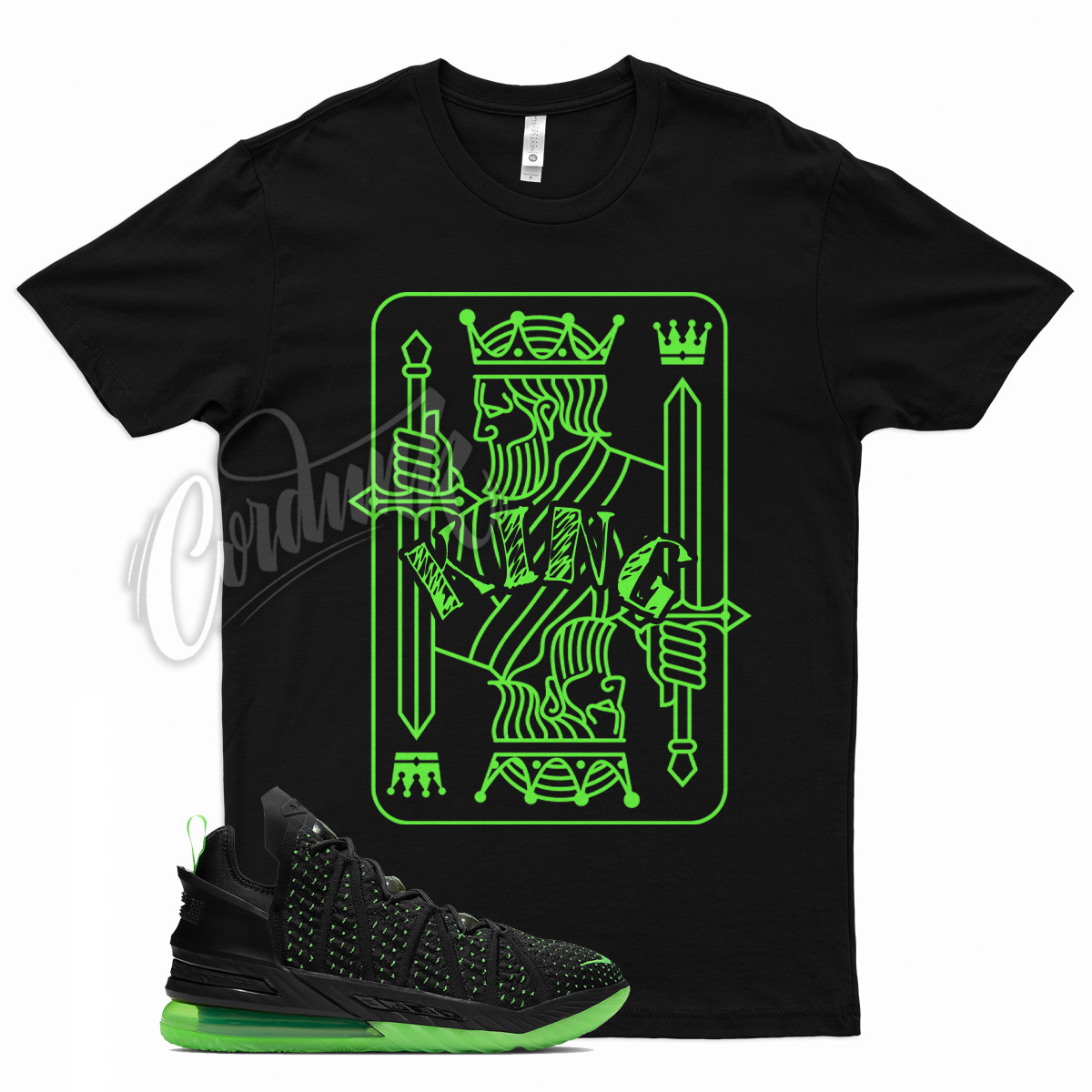 KING T Shirt for Lebron 18 Dunkman Volt Green 7 8 9 10 11 12 13 14 15 Dunk Man gallery