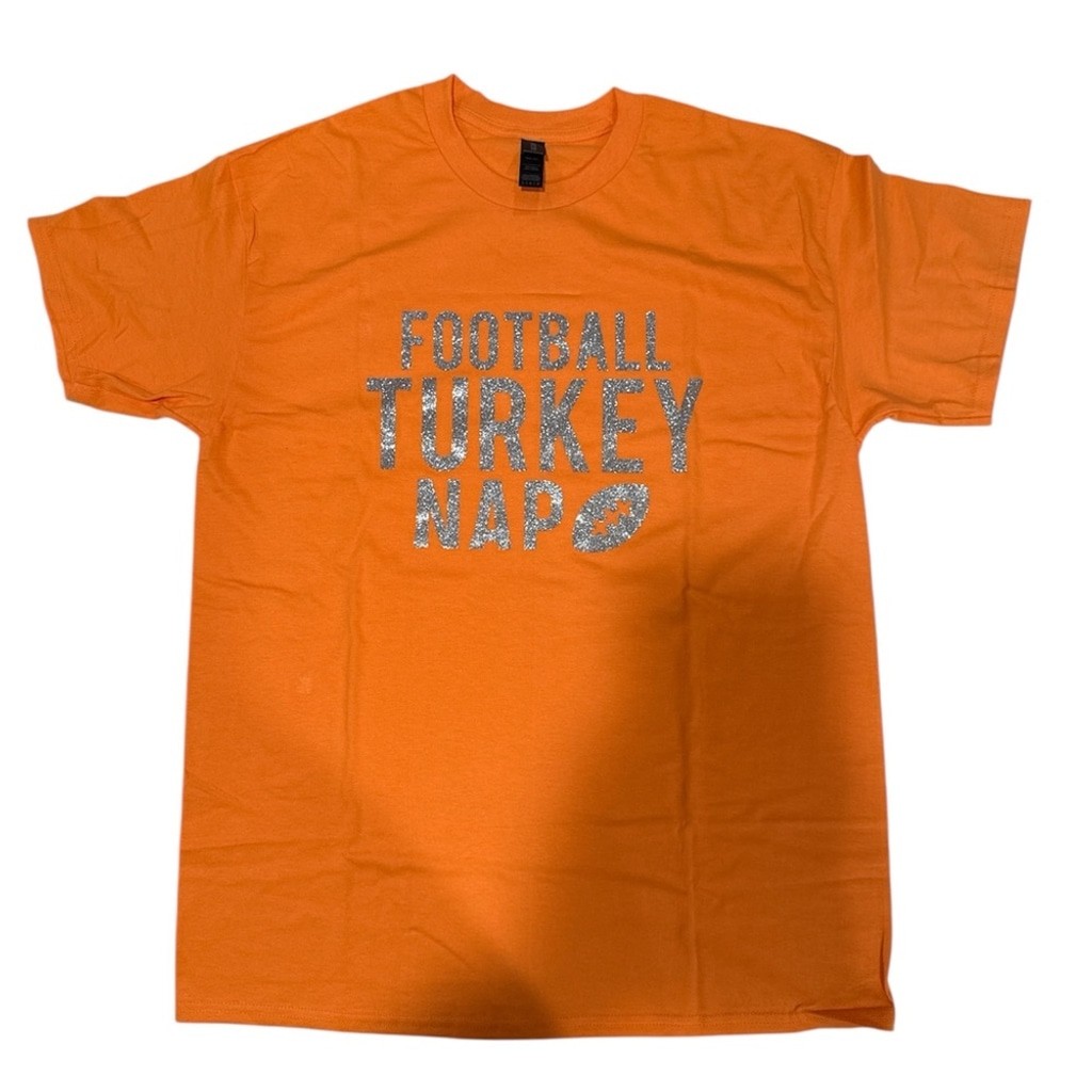 Orange Turkey Football Nap T-Shirt