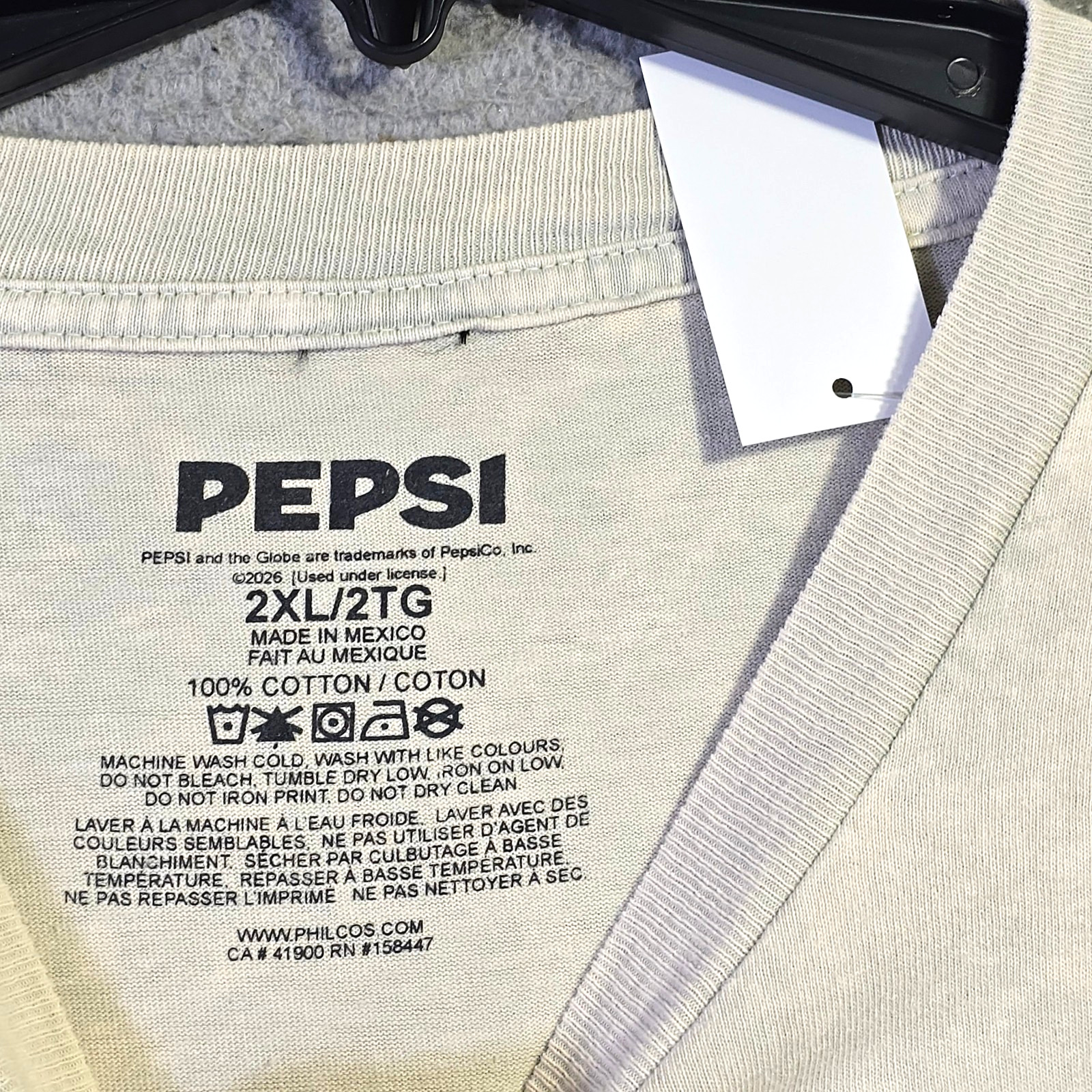 Pepsi Shirt Mens 2XL XXL White Logo 90s 80s Retro Soda Pop Casual NWT gallery