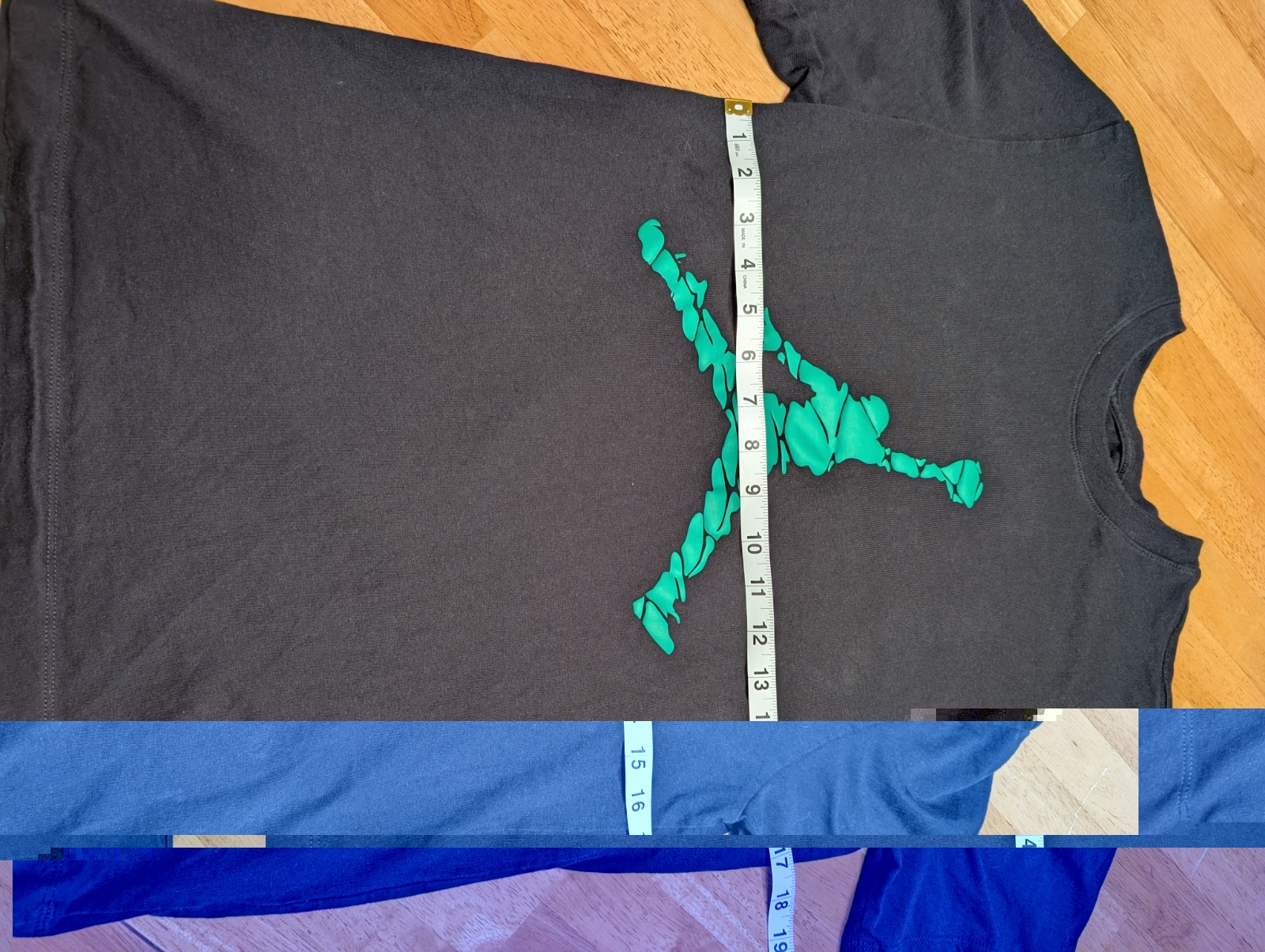 Nike Air Jordan Jumpman Logo Tee Mens T-Shirt Black Green Size S Sportswear Top gallery