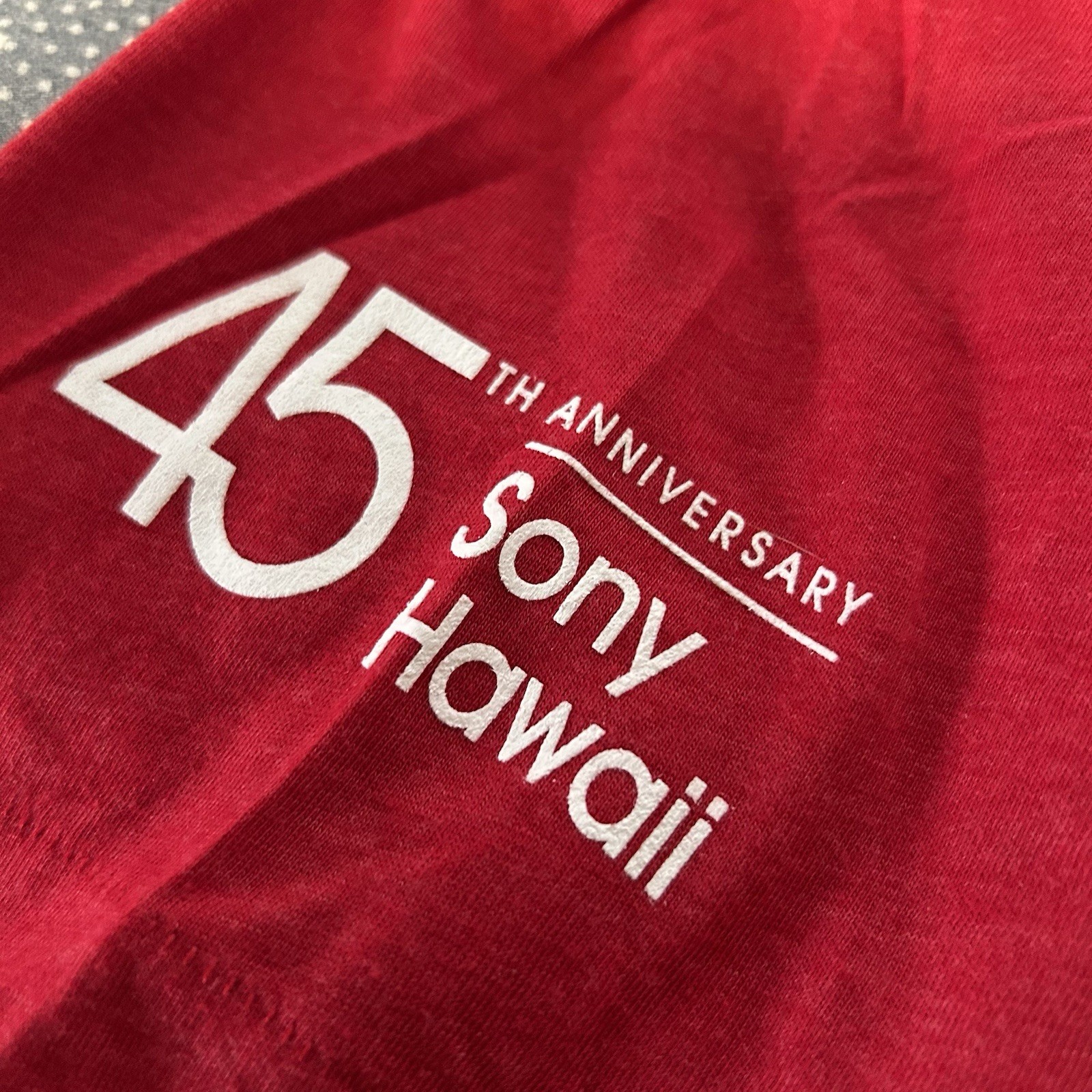 Vintage Sony Hawaii 45th Anniversary T Shirt M Bravia American Apparel Red Promo gallery