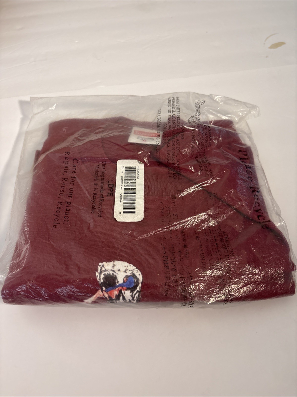SUPREME SKELETON TEE CARDINAL SIZE MEDIUM SS21 AUTHENTIC (SHIPS WITH STICKER NEW gallery