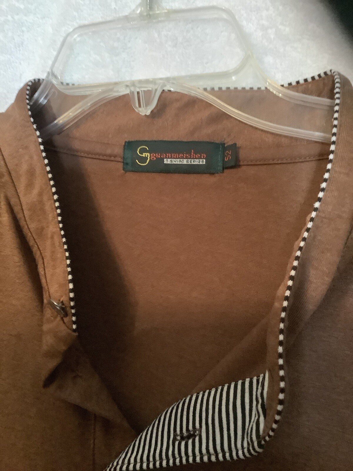 Mens Button Stand Neck Short Sleeve Shirts Pullover Pocket Soft Clothing gallery