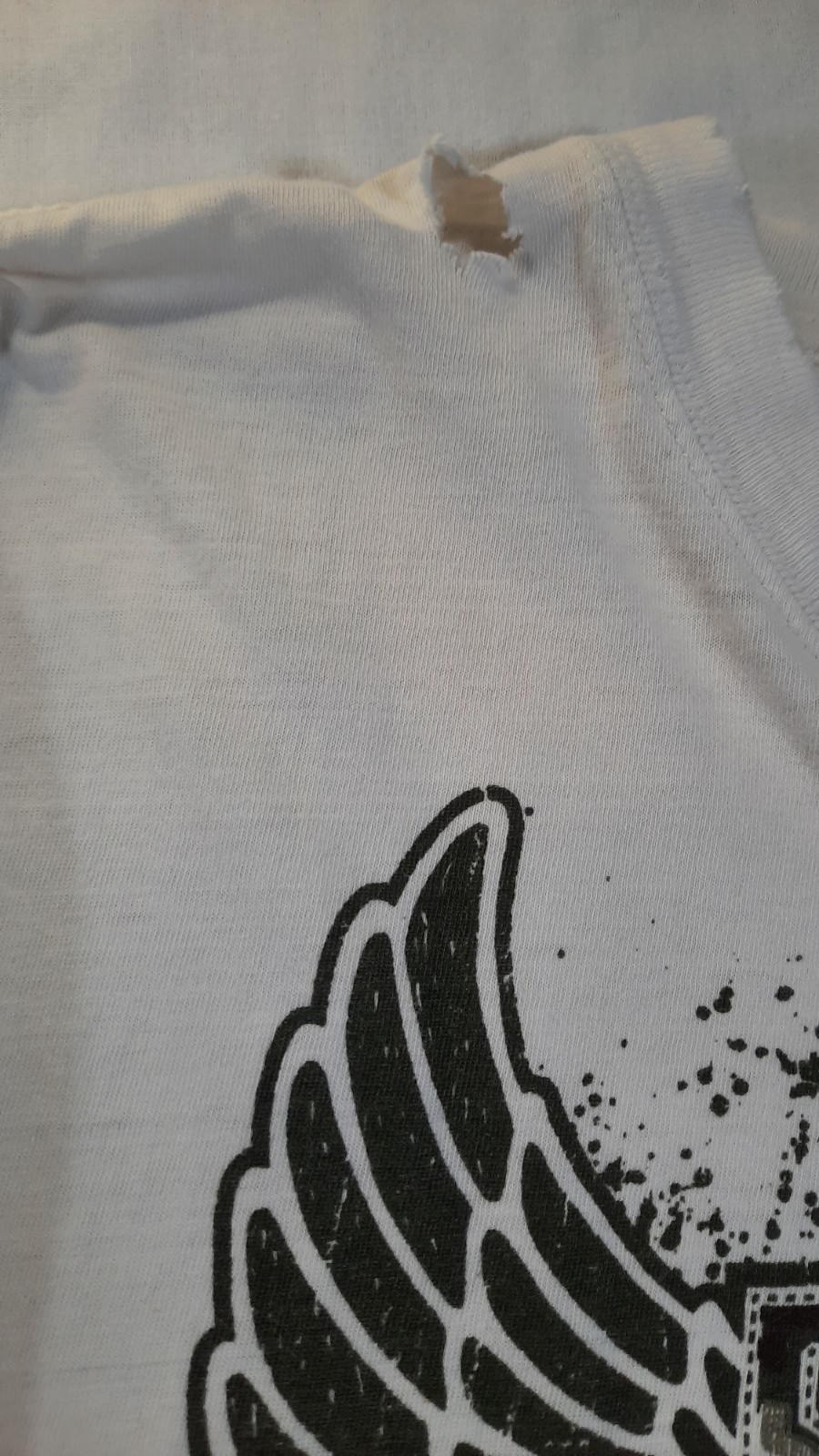 *Holes* 2 Genuine Dickies T-Shirts Mens L 42 44 Round Neck Graphic Tees gallery