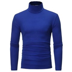 Mens Turtleneck Basic Pullover Long Sleeve Jumper Top Casual Slim Fit T-Shirt**