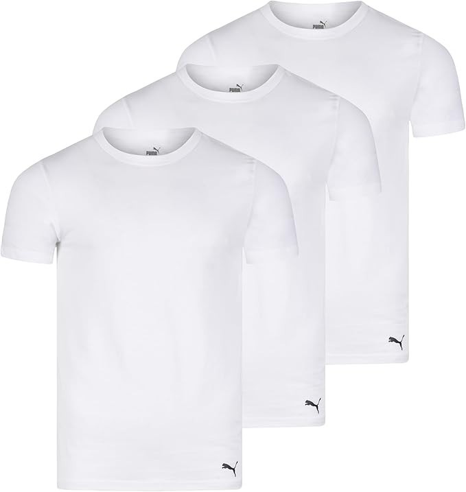 PUMA Men’s Big & Tall 3-Pack Classic T-Shirt WHITE XX-Large 2XL 2X