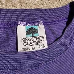 Vtg 80s 90s Kingstree Classic Single Stitch Mens M Crested Butte T-Shirt Purple