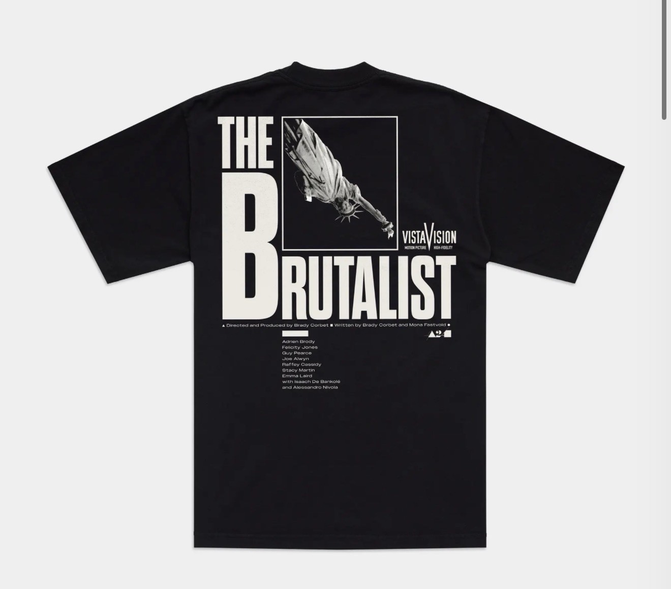 A24 x The Brutalist Title Tee T-Shirt (CHOOSE SIZE) Black Architecture Movie NEW