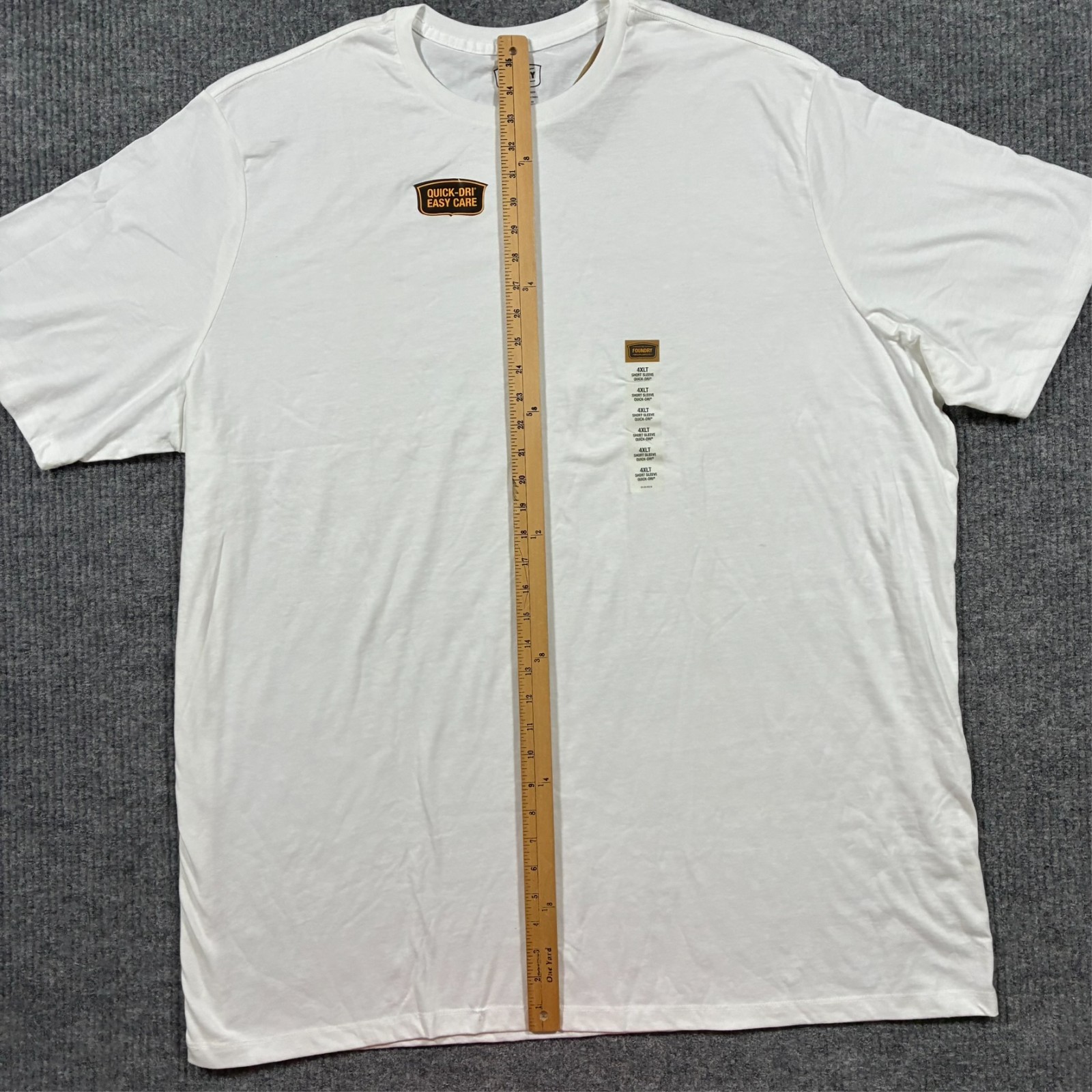 The Foundry Supply Co. Mens T-Shirt Size 4XLT White Casual Quick Dri Easy Care gallery