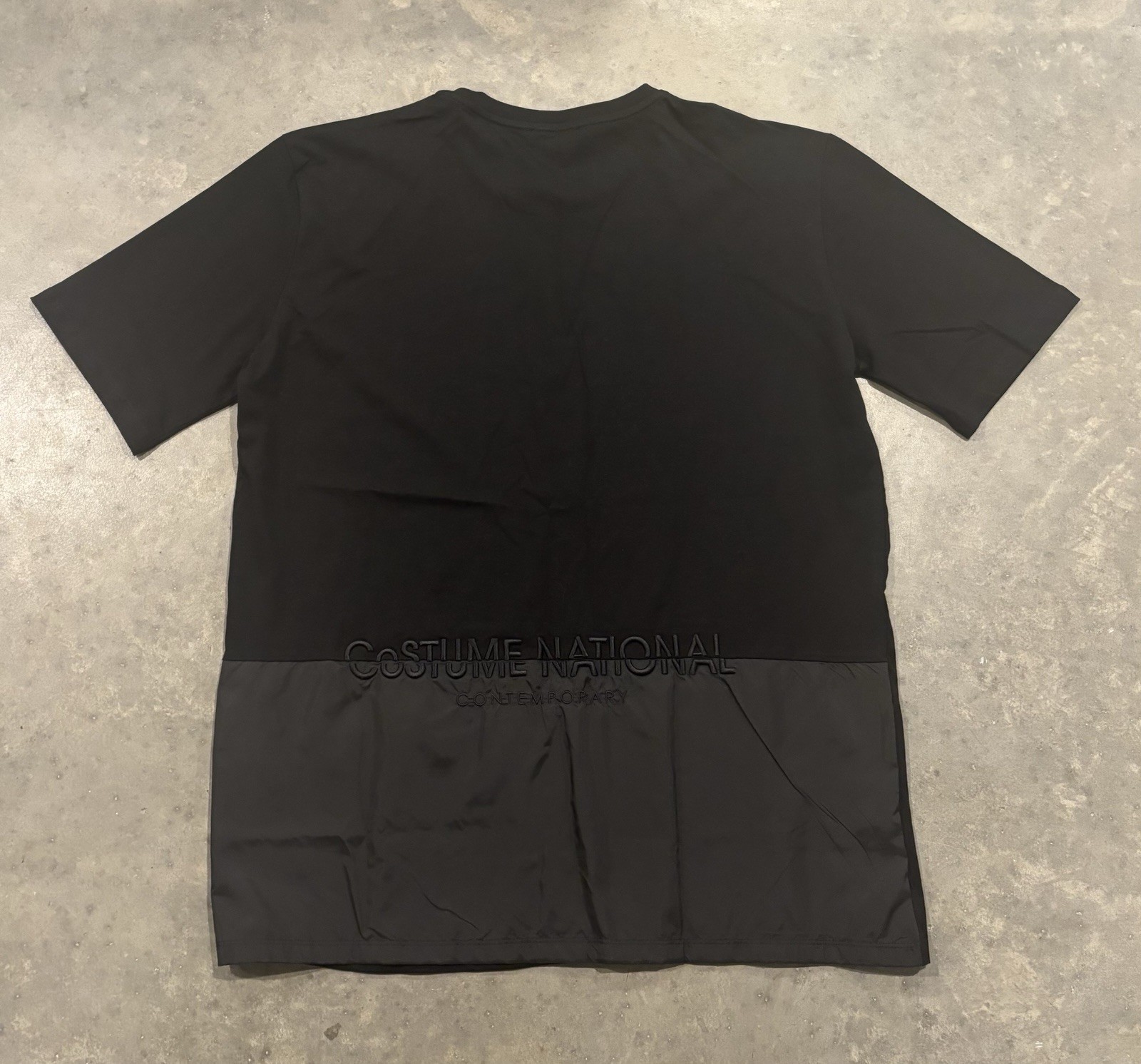 Costume National Men's Shirt Black Size 3XL Cotton Satin Two Tone EUC gallery