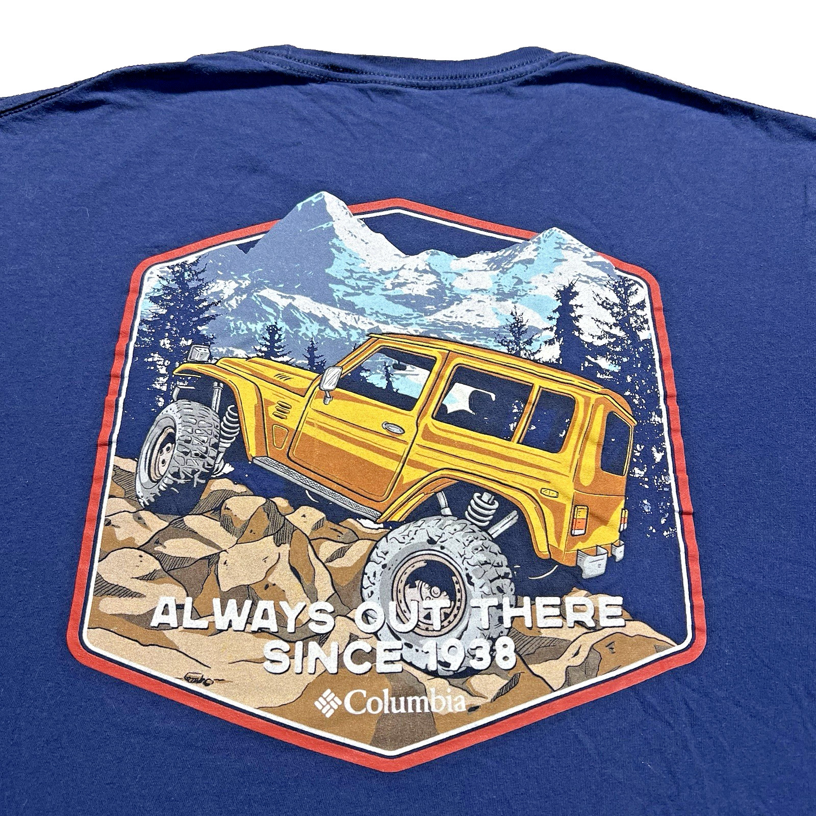Columbia Sportswear Jeep T Shirt Mens L Outdoor Hiking Back Hit gallery
