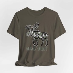 Moose Spirit Native American Formline Art T-Shirt | Animal Graphic Tee Shirt