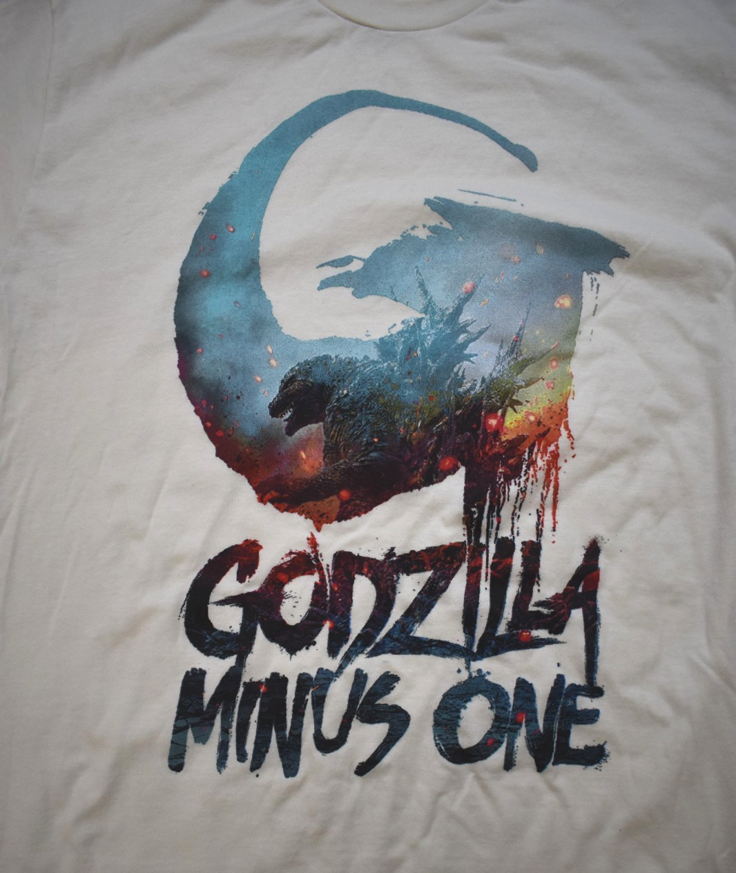 Godzilla Minus One Mens Monster Movie Off-White Poster Graphic Shirt New XS-3XL gallery