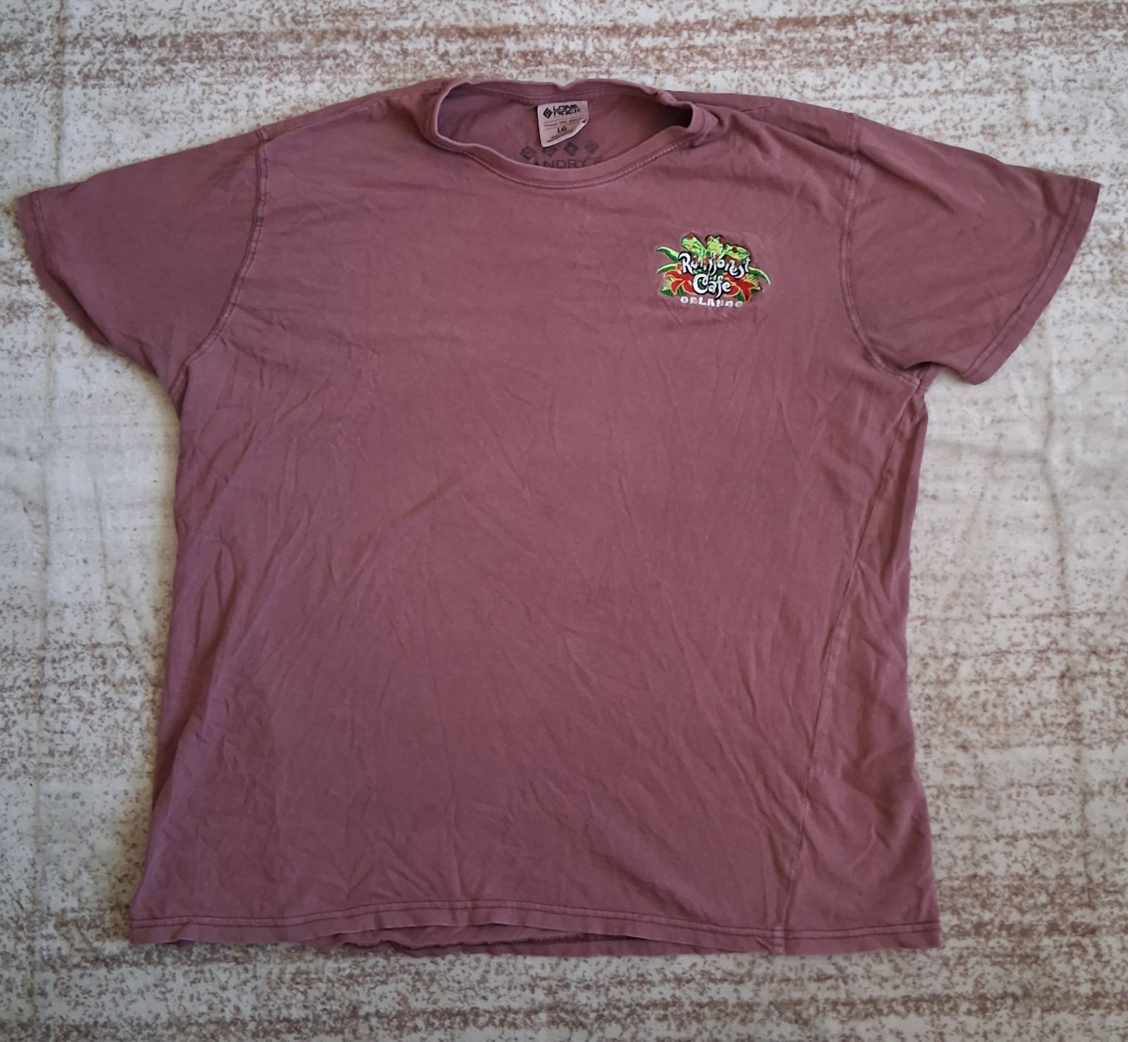 Lone Rock Rainforest Cafe Orlando T Shirt Mens Large Mauve Graphic Print gallery