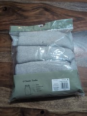 Men’s Tank Top – Goodfellow & Co Heathered Gray Size S 34/36 4 Pack Seam-free