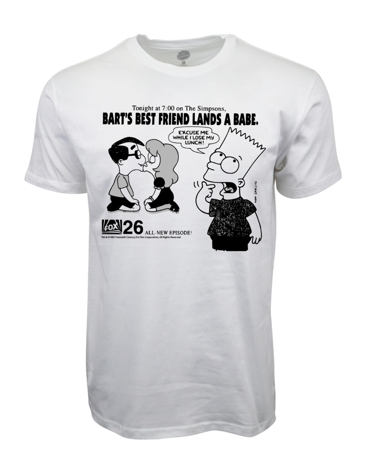 90s SIMPS0NS 'BART'S FRIEND LANDS A BABE' TV GUIDE T SHIRT OFFICIAL ITEM gallery