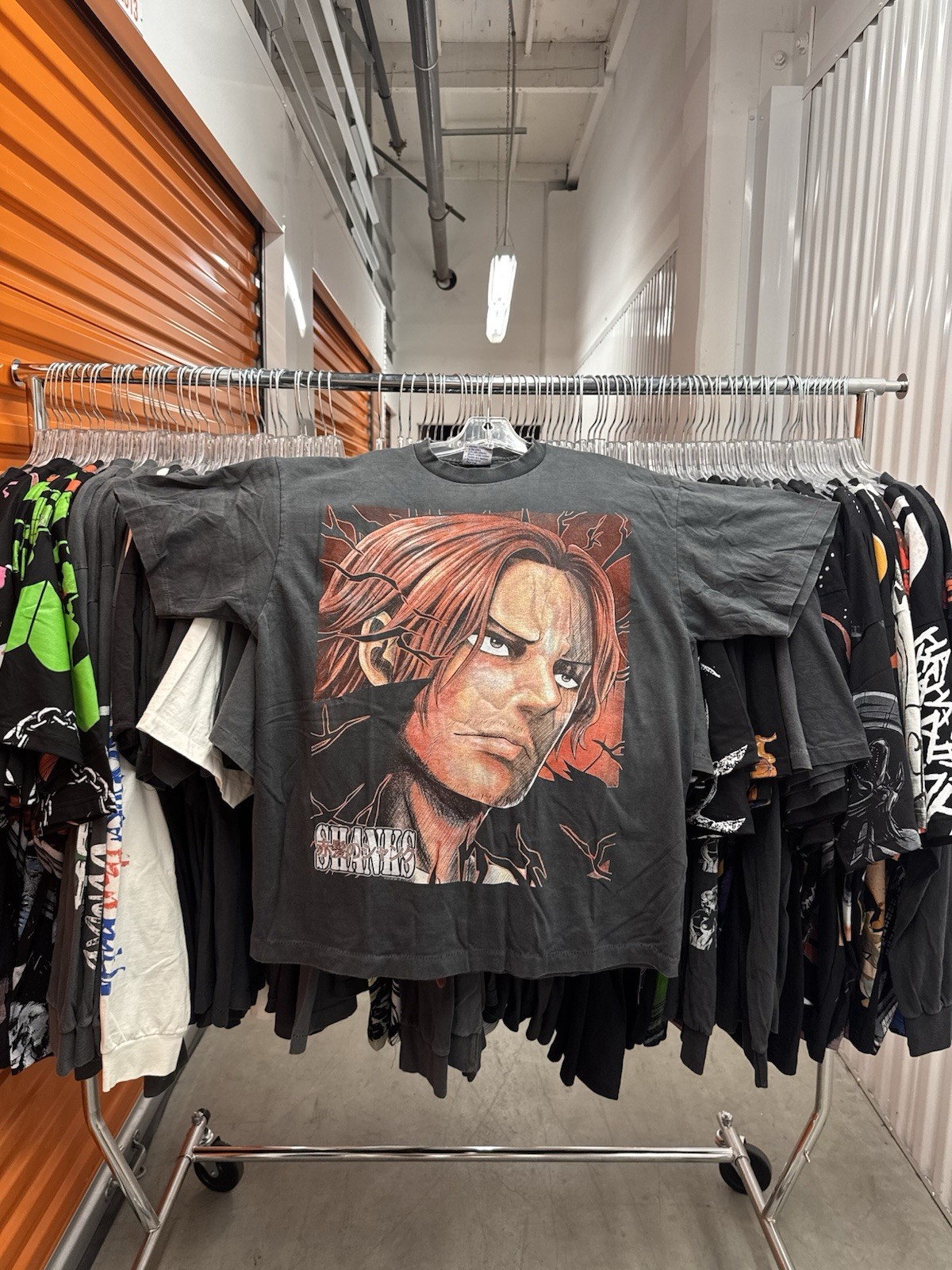 One Piece Shanks Pirates Anime Vintage Reprint T-shirt Size Large Single Stitch gallery