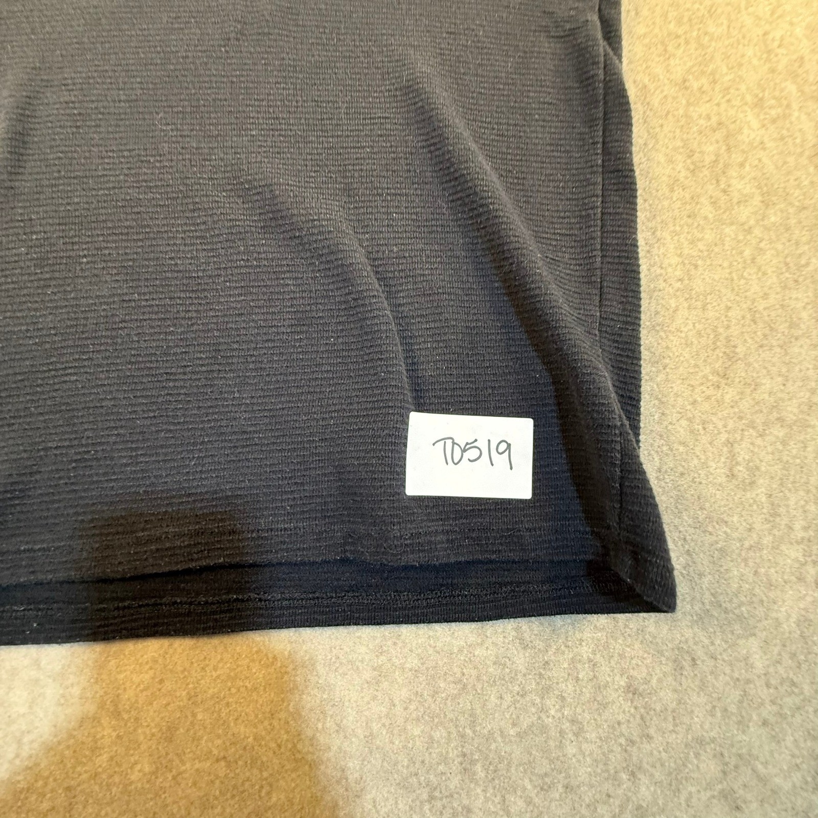Zara Man Black Ribbed Textured Short Sleeve T-Shirt Crew Neck Size L Portugal gallery