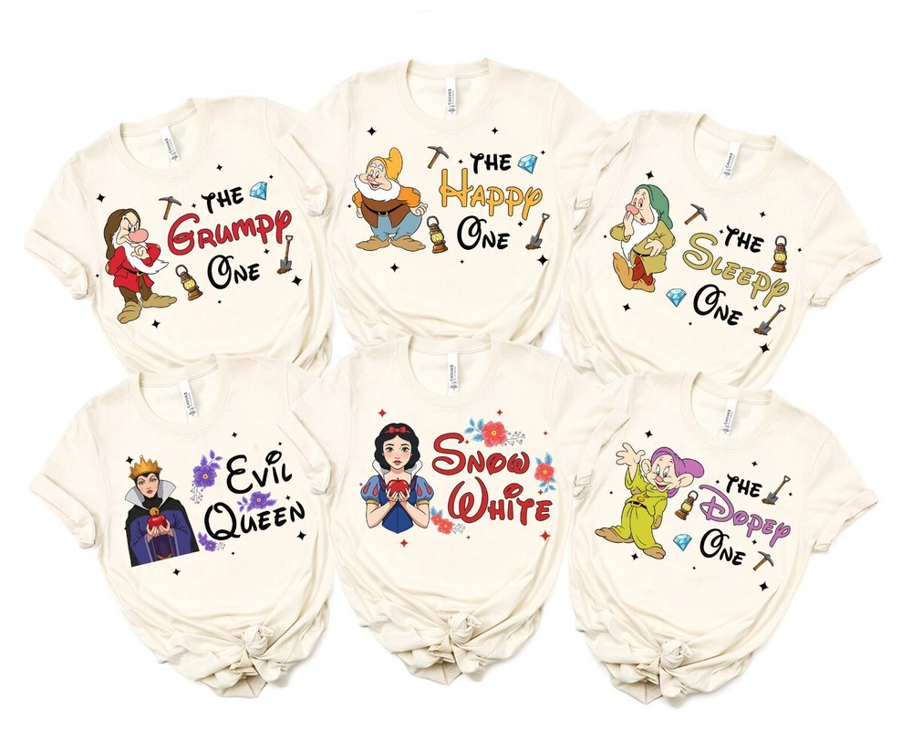 Disney Snow White and the Seven Dwarfs Characters Unisex Adult Kid Tee 82063